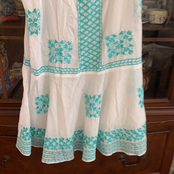 Juliet Dunn London 100.% cotton embroidered dress - Picture 3 of 7